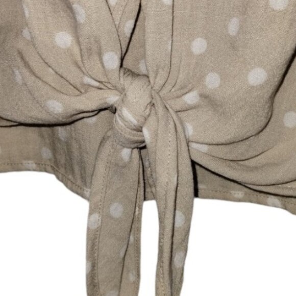 Tahari cream short sleeves button down blouse size L - Picture 3 of 5